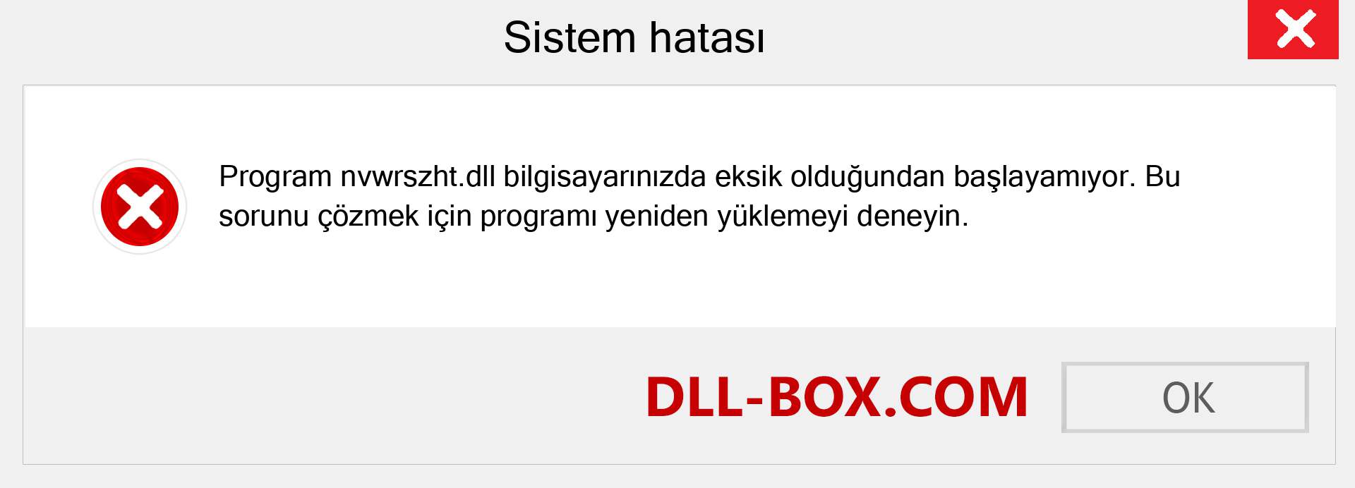 nvwrszht.dll dosyası eksik mi? Windows 7, 8, 10 için İndirin - Windows'ta nvwrszht dll Eksik Hatasını Düzeltin, fotoğraflar, resimler